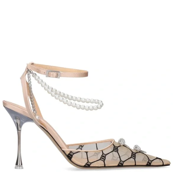 NWT SOLD OUT MACH & MACH Matilda Ankle Strap Pointed Toe Pump 38.5 - Picture 14 of 15